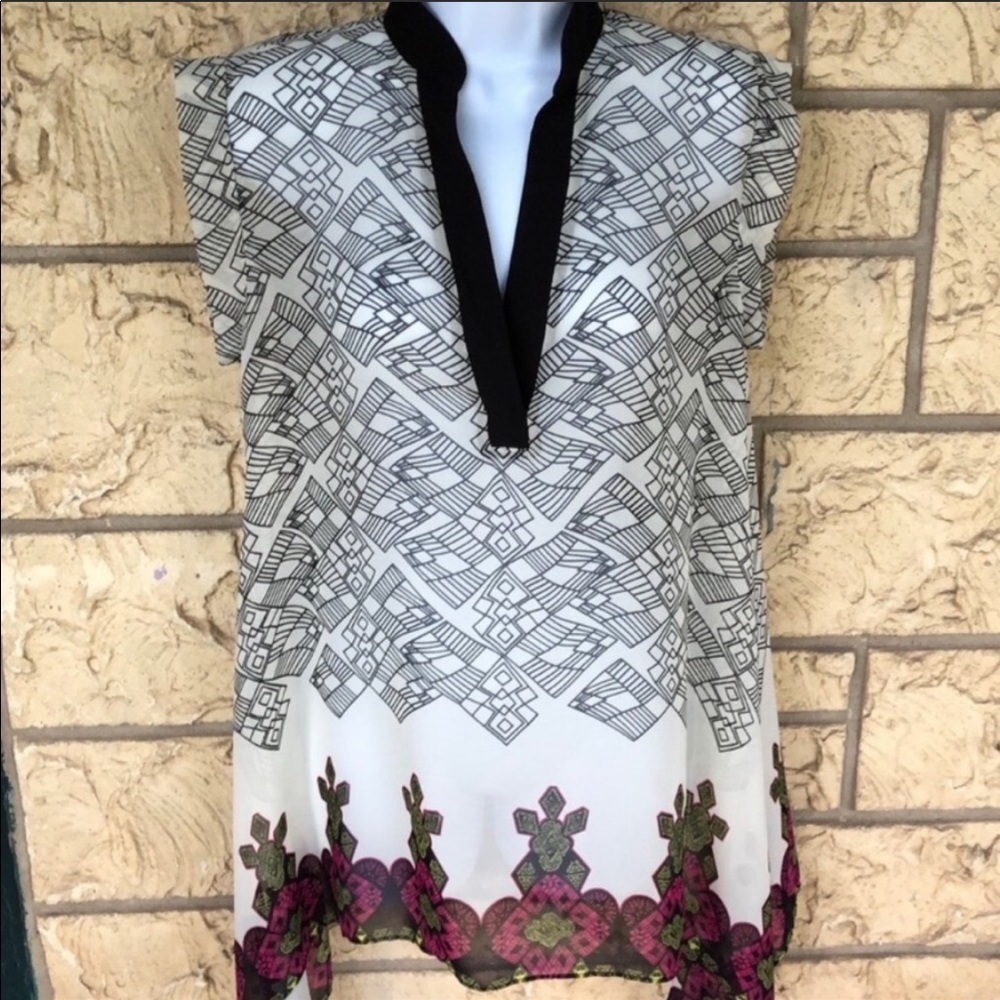 ATINA CRISTINA Tops Sara Sheer Tunic Top XS